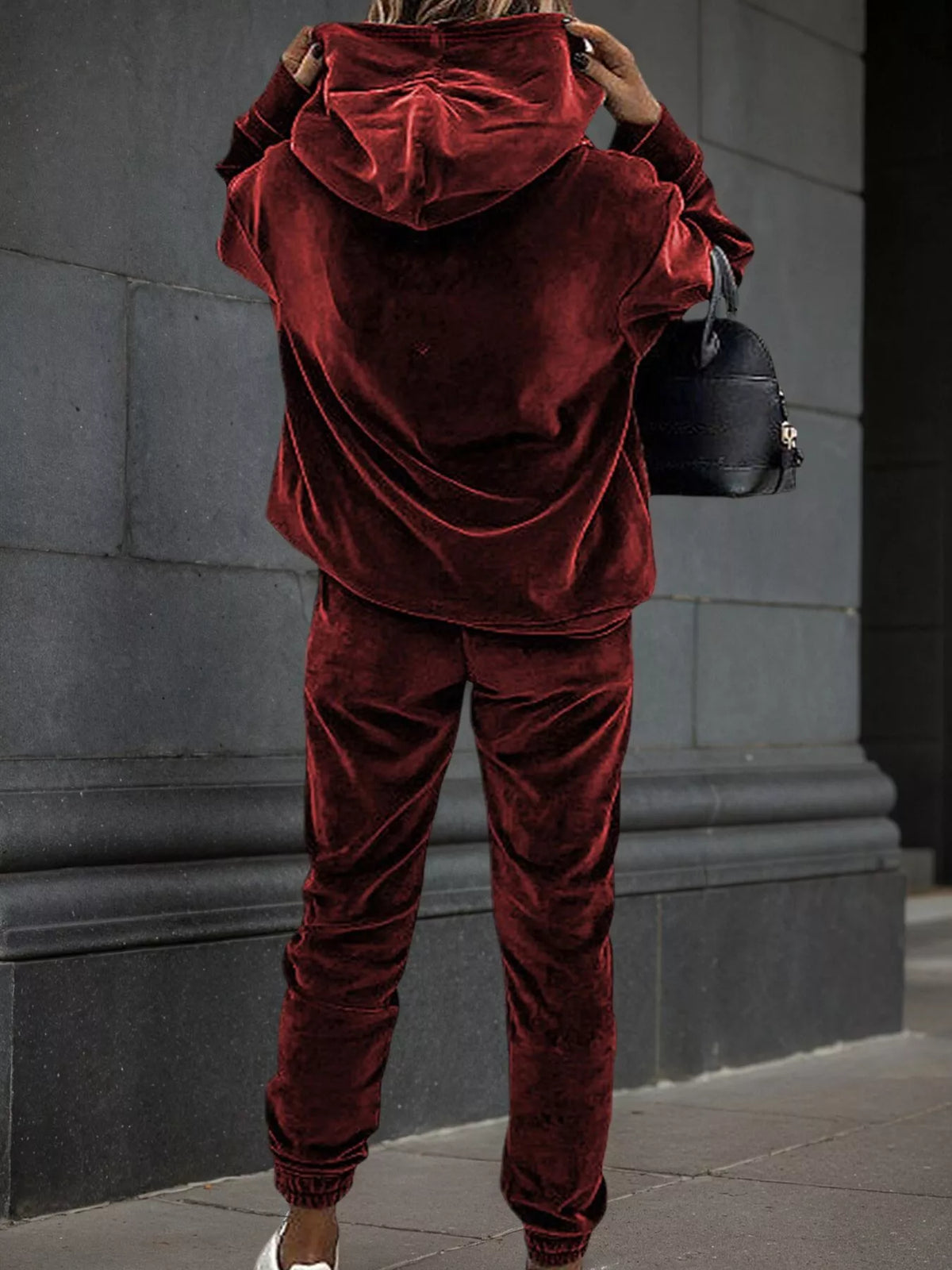 Velvet Long Sleeve Hoodie Pants Set (14)