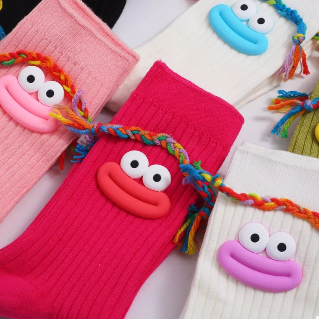 Cartoon Ribbed Knit Crew Socks (15)