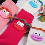 Cartoon Ribbed Knit Crew Socks (15)