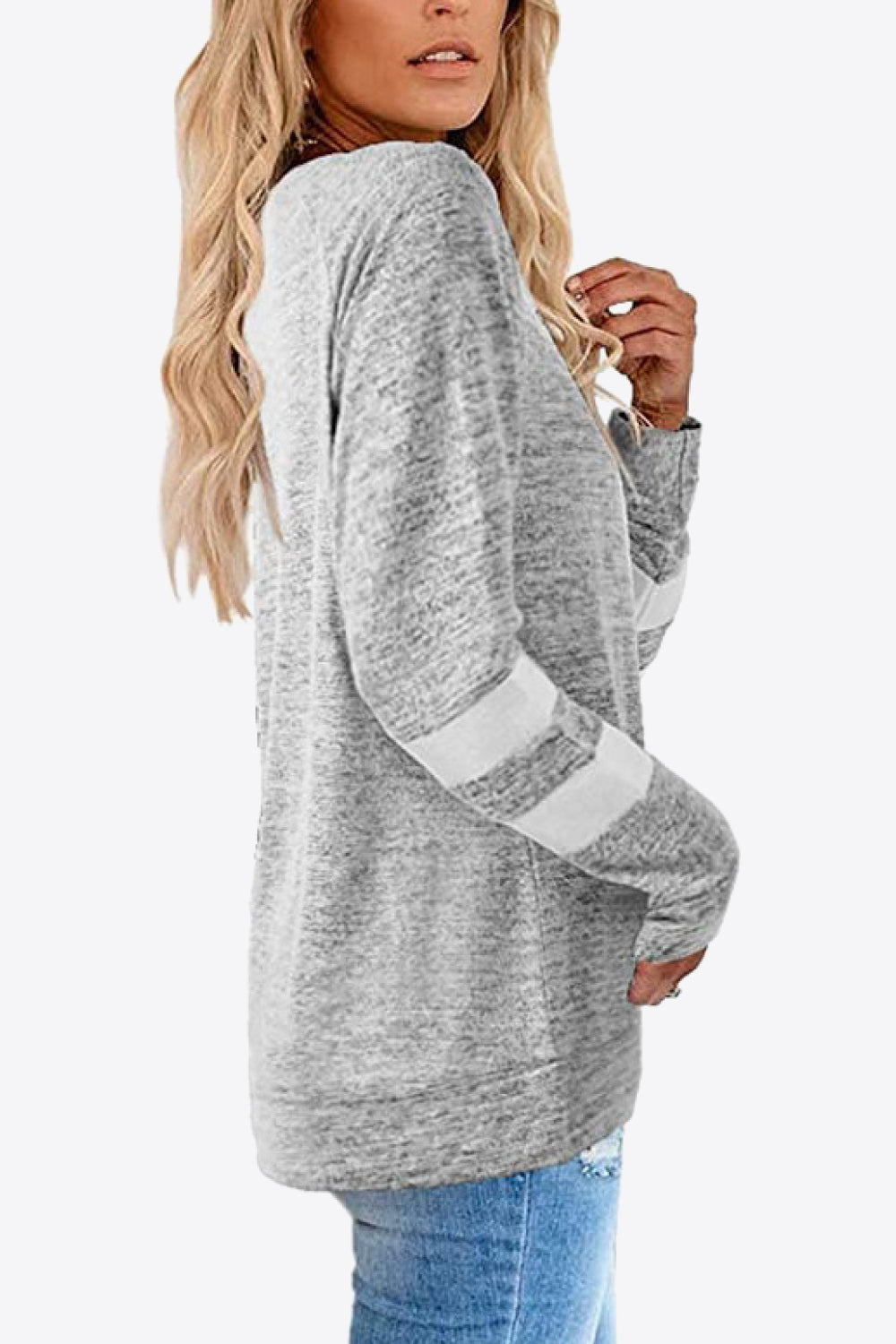 Striped Contrast Raglan Sleeve Top (20)