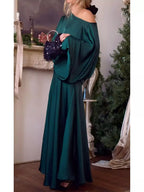 Full Size Elegant Batwing Sleeve Maxi Dress Plus (6)