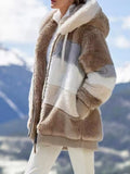 Full Size Fuzzy Zip Up Hooded Outerwear Plus (9)