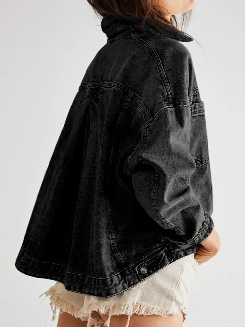 Pocketed Button Up Denim Jacket (3)