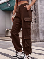 Casual Wide Leg Cargo Jeans (7)