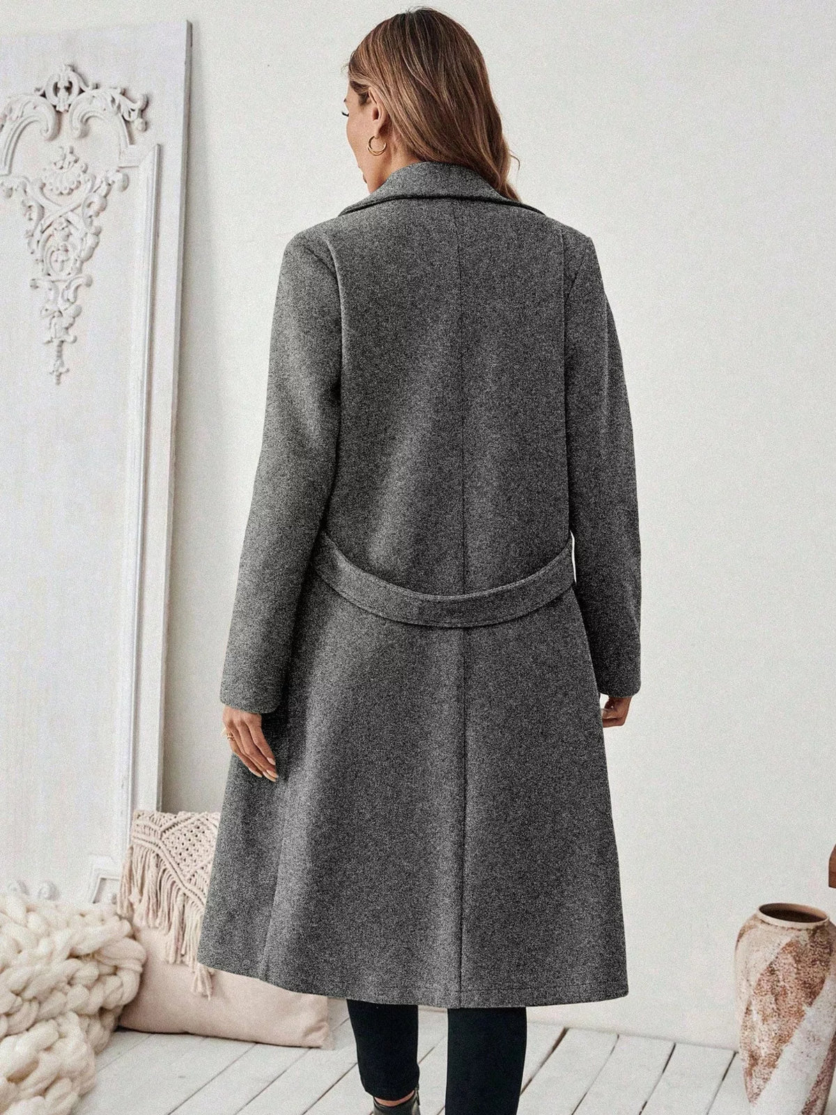 Lapel Collar Longline Coat (15)