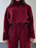 Quarter Zip Sweatshirt Pants Set (6)