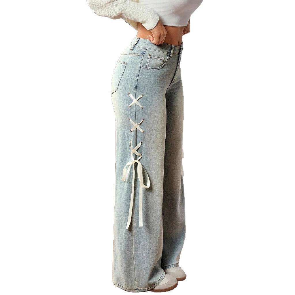 Casual Wide-leg Jeans Loose Fit photo 1