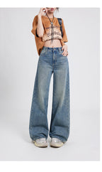 Wide Leg Jeans High Waist Baggy Straight Trousers photo 33