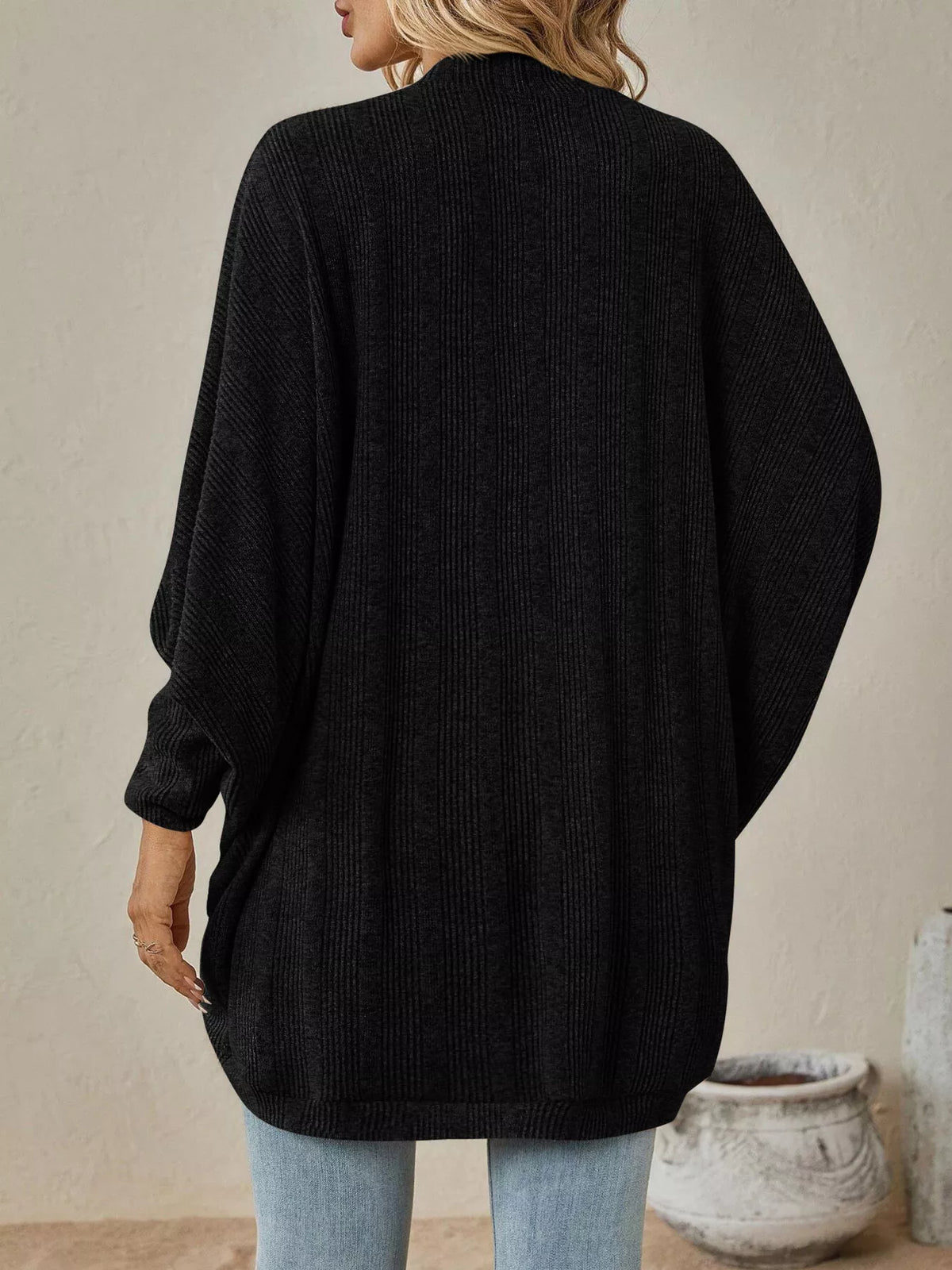 Open Front Cocoon Cardigan (2)