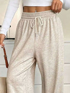High-waisted Wide-leg Pants Drawstring (11)