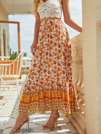 Floral Print Slit Skirt (19)