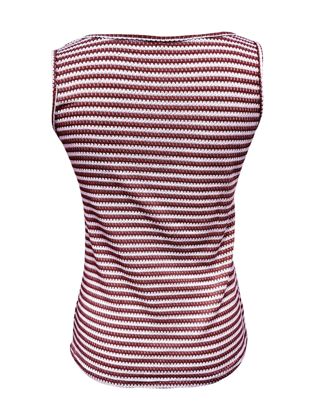 Striped Button Front Knit Tank Top (8)