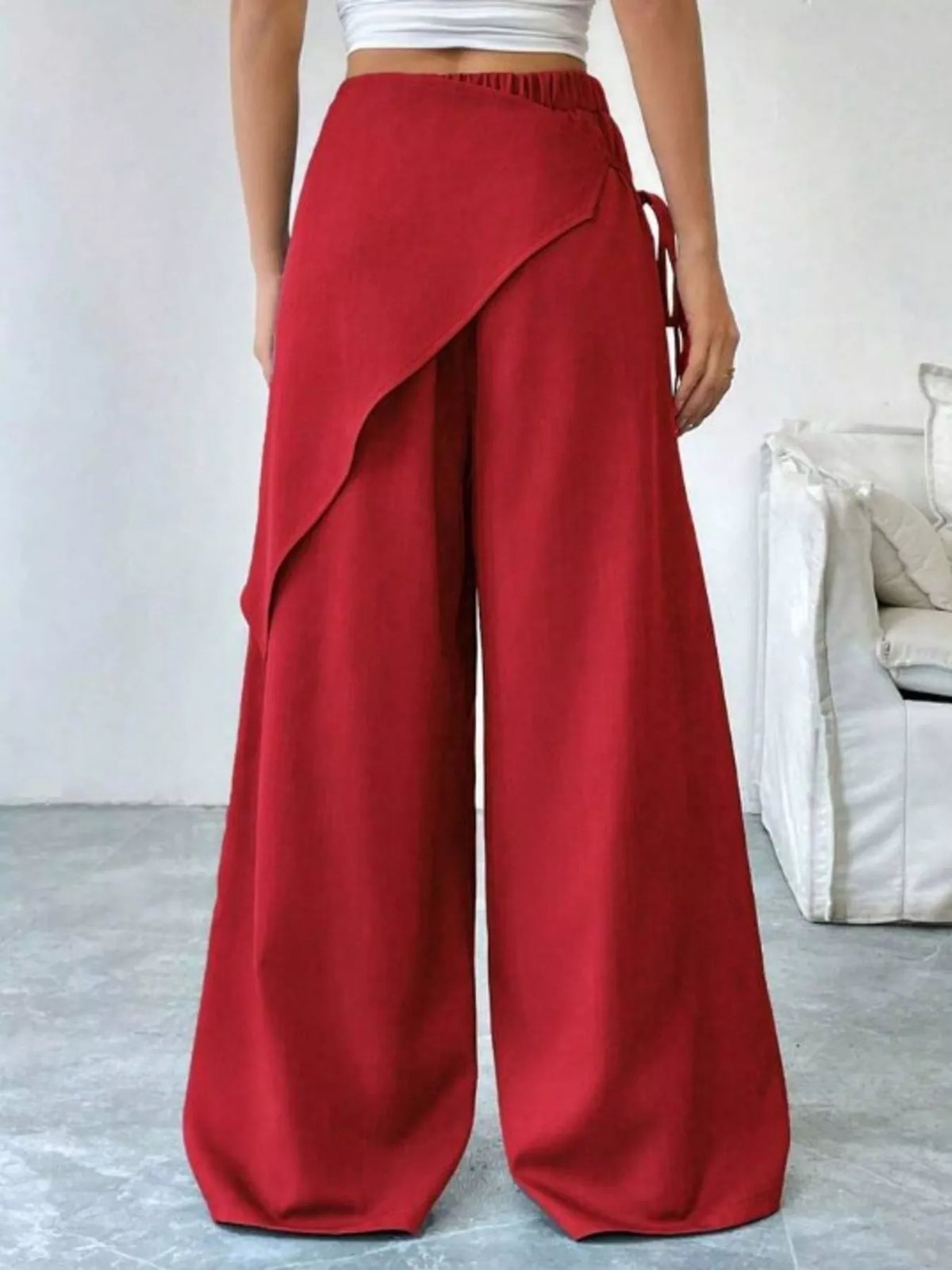 Wrap-front Wide-leg Pants (2)