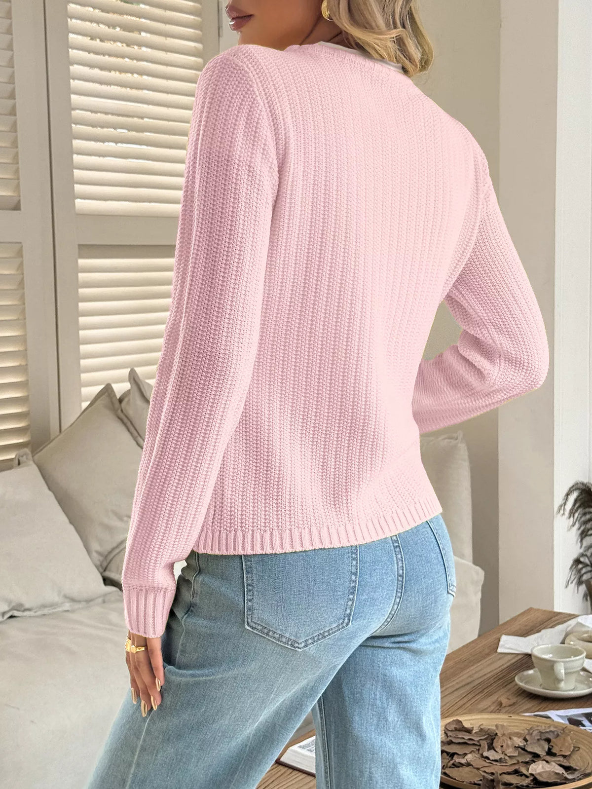 Button-front Ribbed Long Sleeve Cardigan (11)