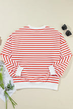 Striped Dropped Shoulder Long Sleeve Sweatshirt (6)