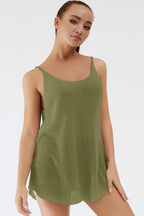 Scoop Neck Spaghetti Strap Knit Cami (7)