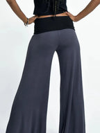 High Waisted Wide Leg Yoga Pants Contrast Waistband (23)