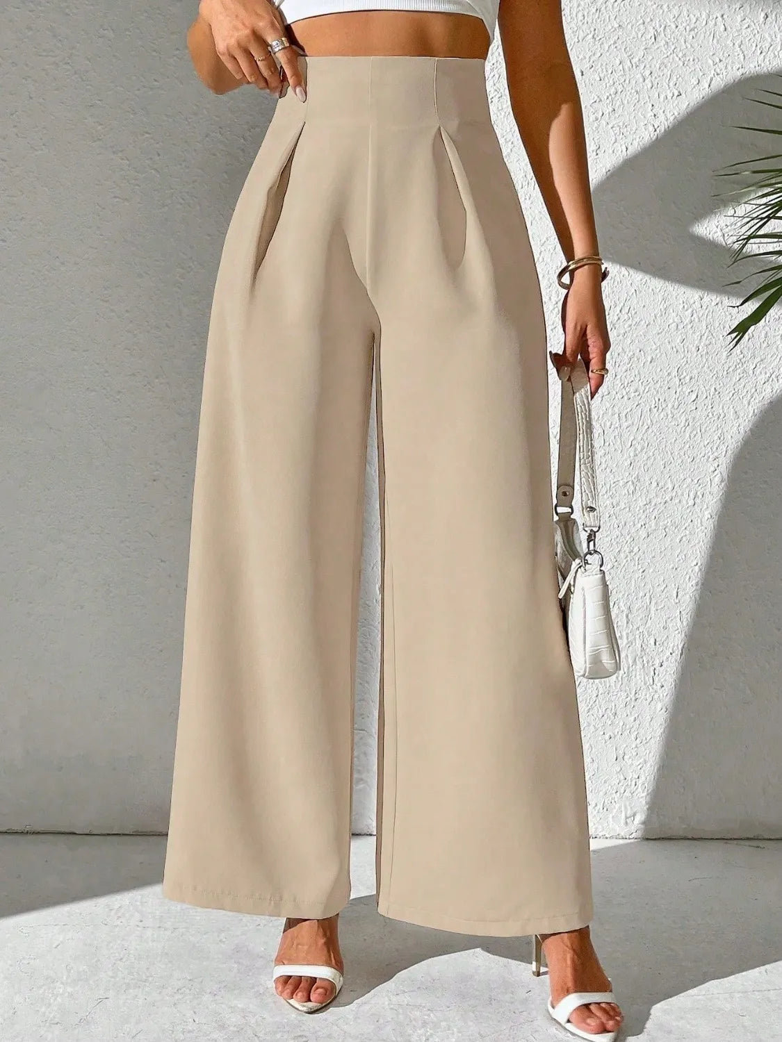Wide Leg High Waist Pants (4)