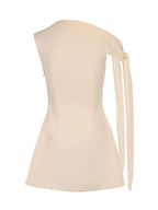 One-shoulder Bowknot Mini Dress (6)