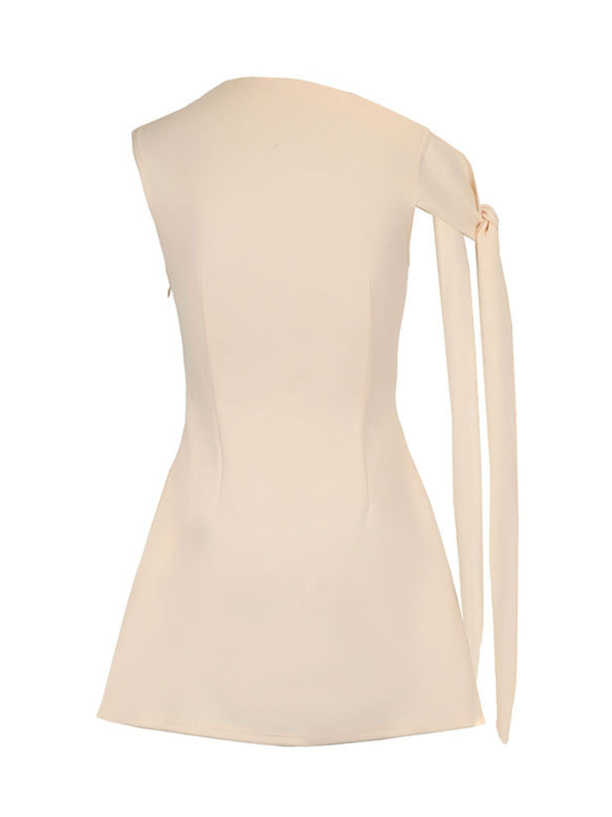 One-shoulder Bowknot Mini Dress (6)
