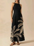 Printed Sleeveless Maxi Dress