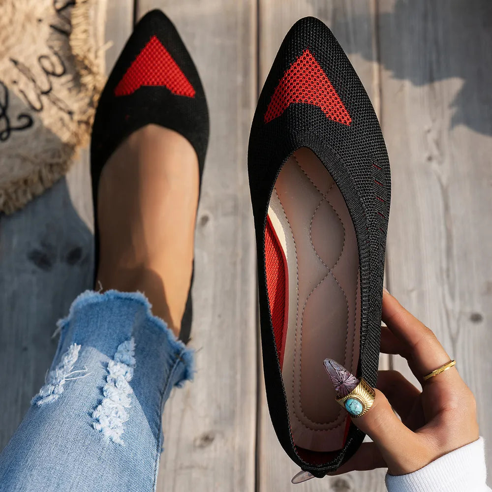 Mesh Point Toe Flat Slip-ons (2)