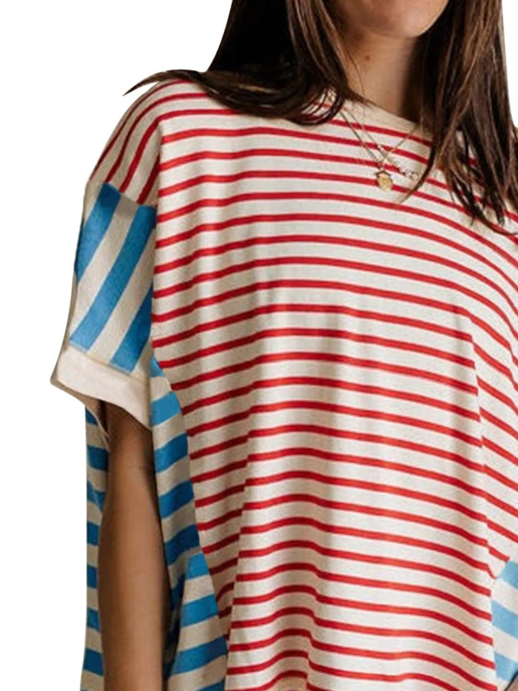 Colorful Striped Oversized T-shirt (10)