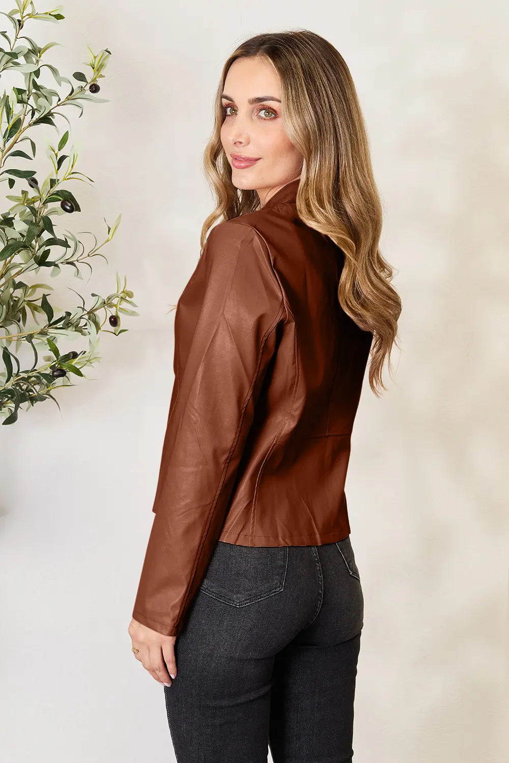 Mock Neck Zip Up Jacket (15)
