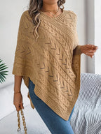 Cable-knit Openwork Three-quarter Sleeve Sweater (11)