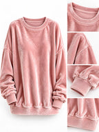 Full Size Crew Neck Drop Shoulder Sweatshirt Plus (33)
