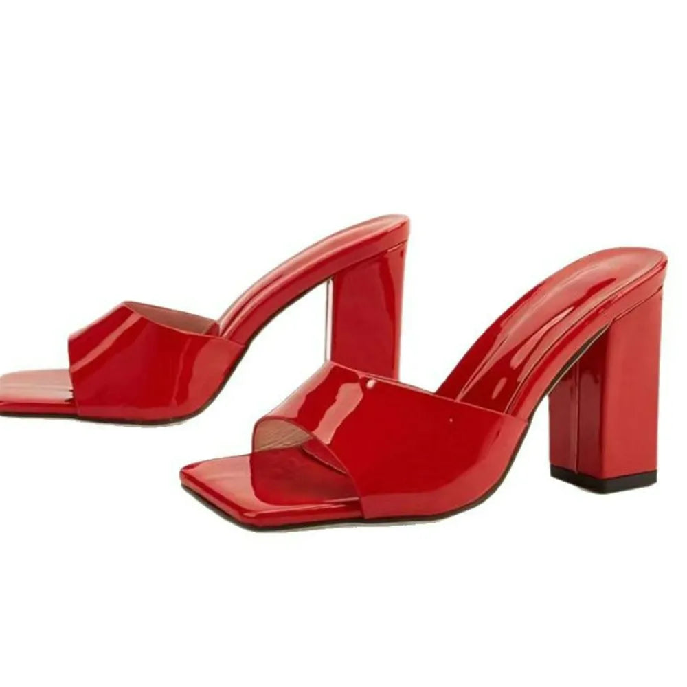 Square Toe Block Heels Sandals (7)
