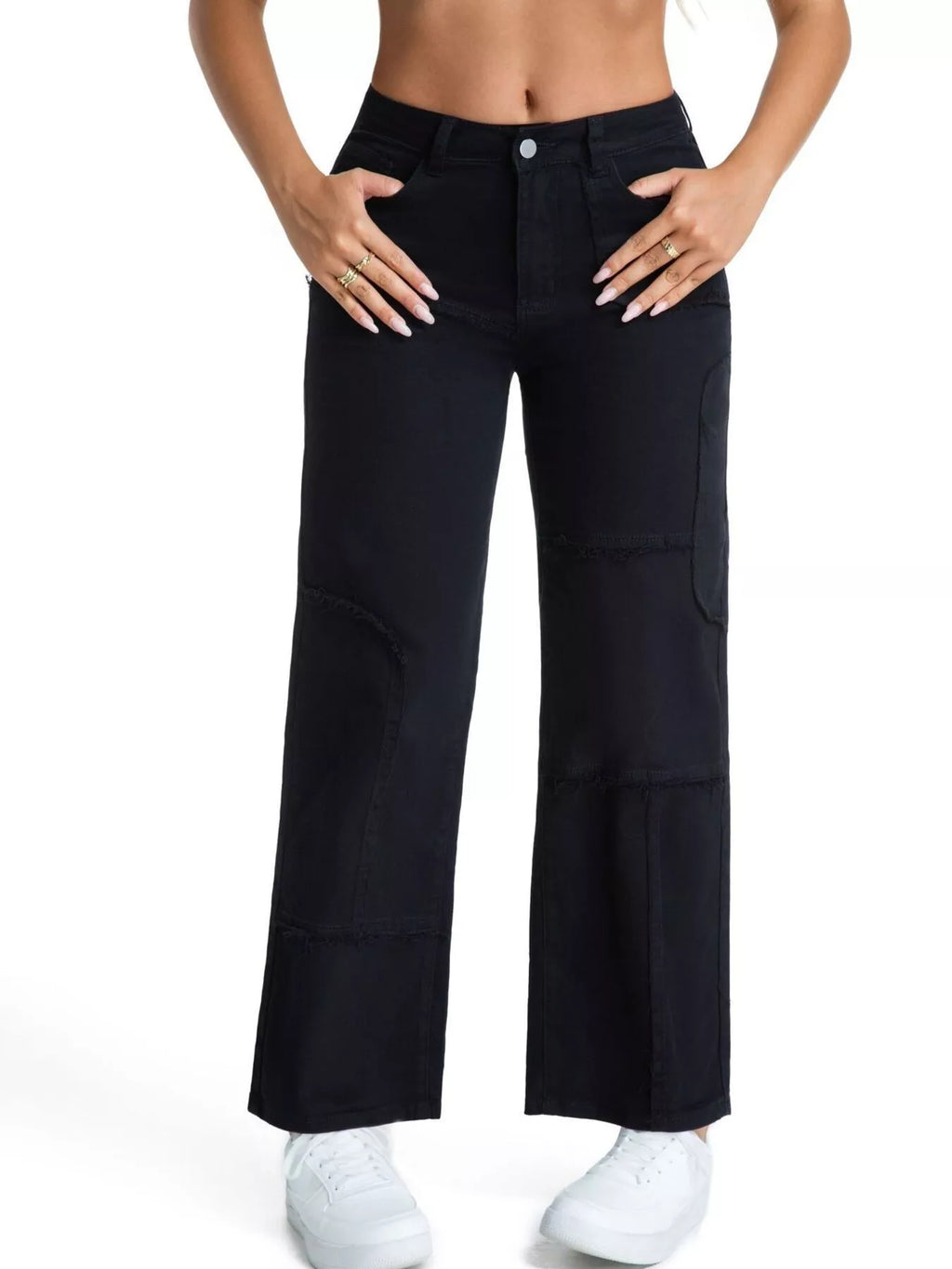 Frayed Edge Straight Leg Jeans (7)