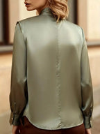 Satin Cutout Front Blouse (3)