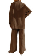 Johnny Collar Button Down Top Pants Set (9)