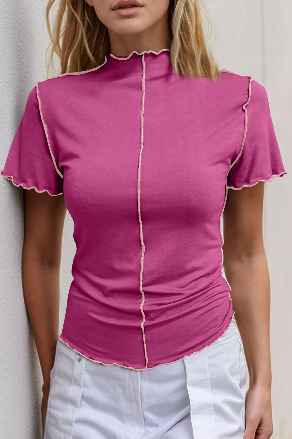 Wave Ruffle Slim Top (9)