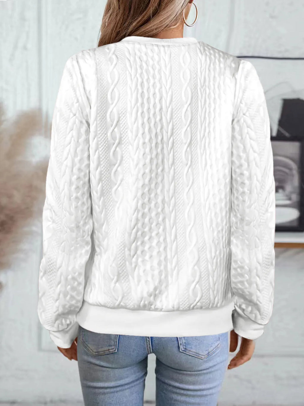Texture Zip Up Long Sleeve Jacket (2)
