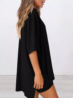 Full Size Half Sleeve T-shirt Shorts Set Plus (10)