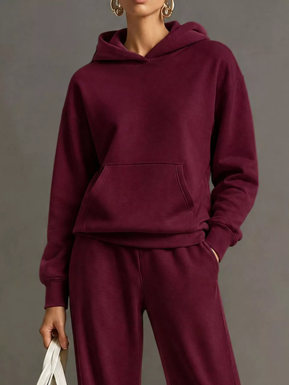 Kangaroo Pocket Hoodie Pants Set (8)