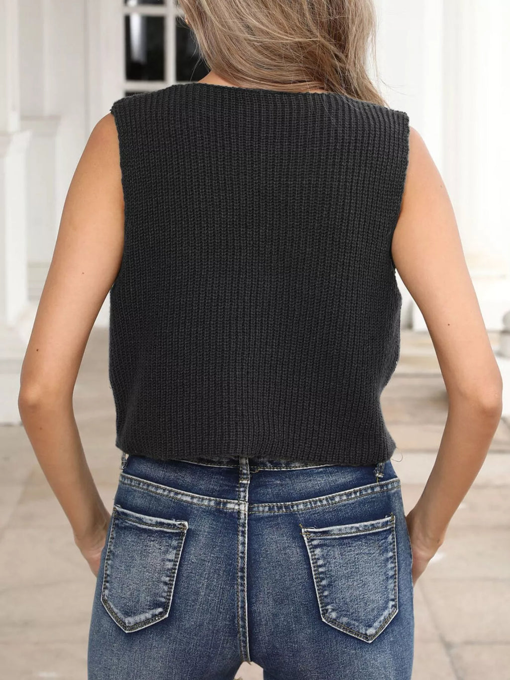 Tie-front Sweater Tank (5)