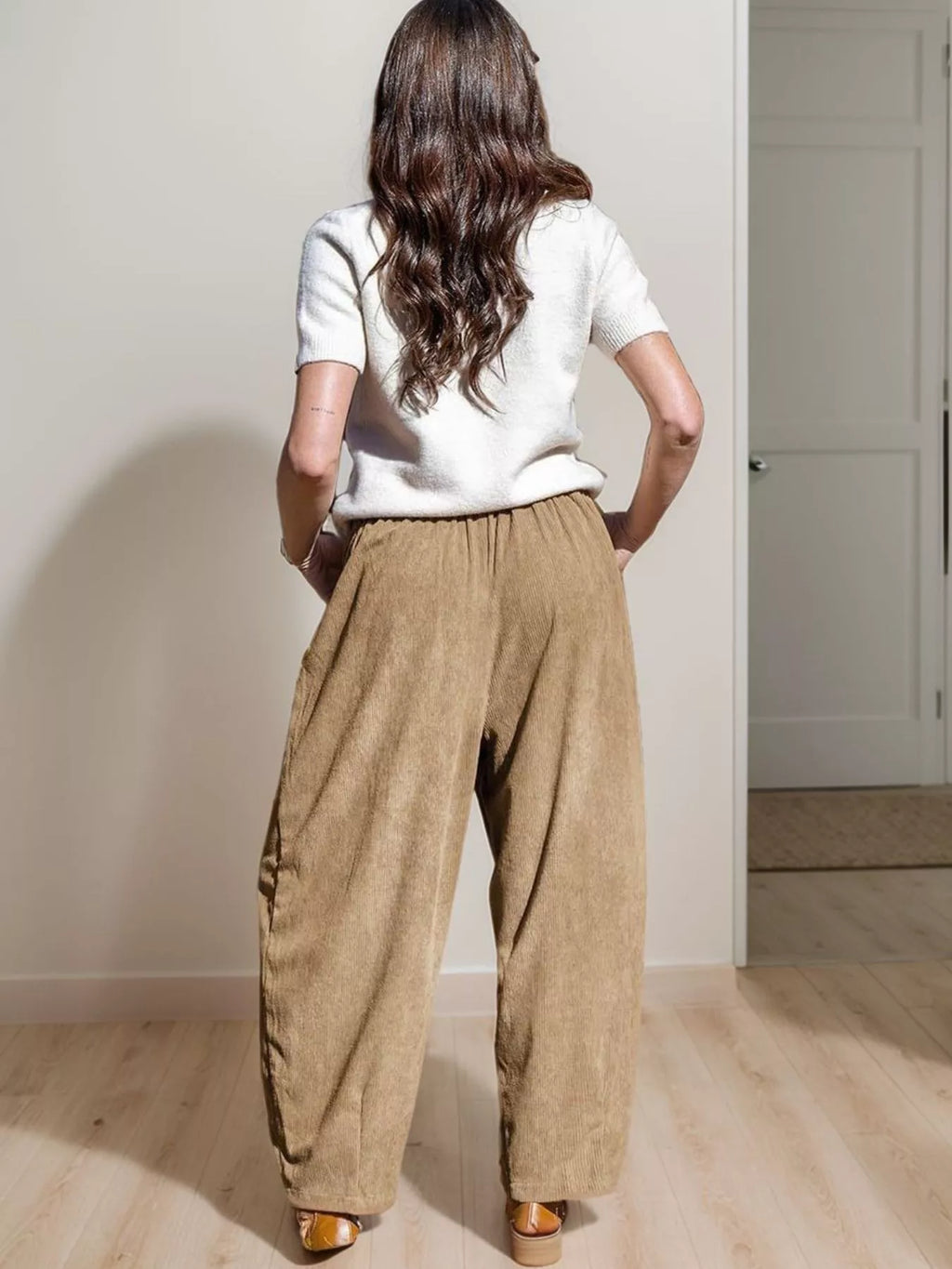 Casual Corduroy Wide Leg Pants Pockets (8)