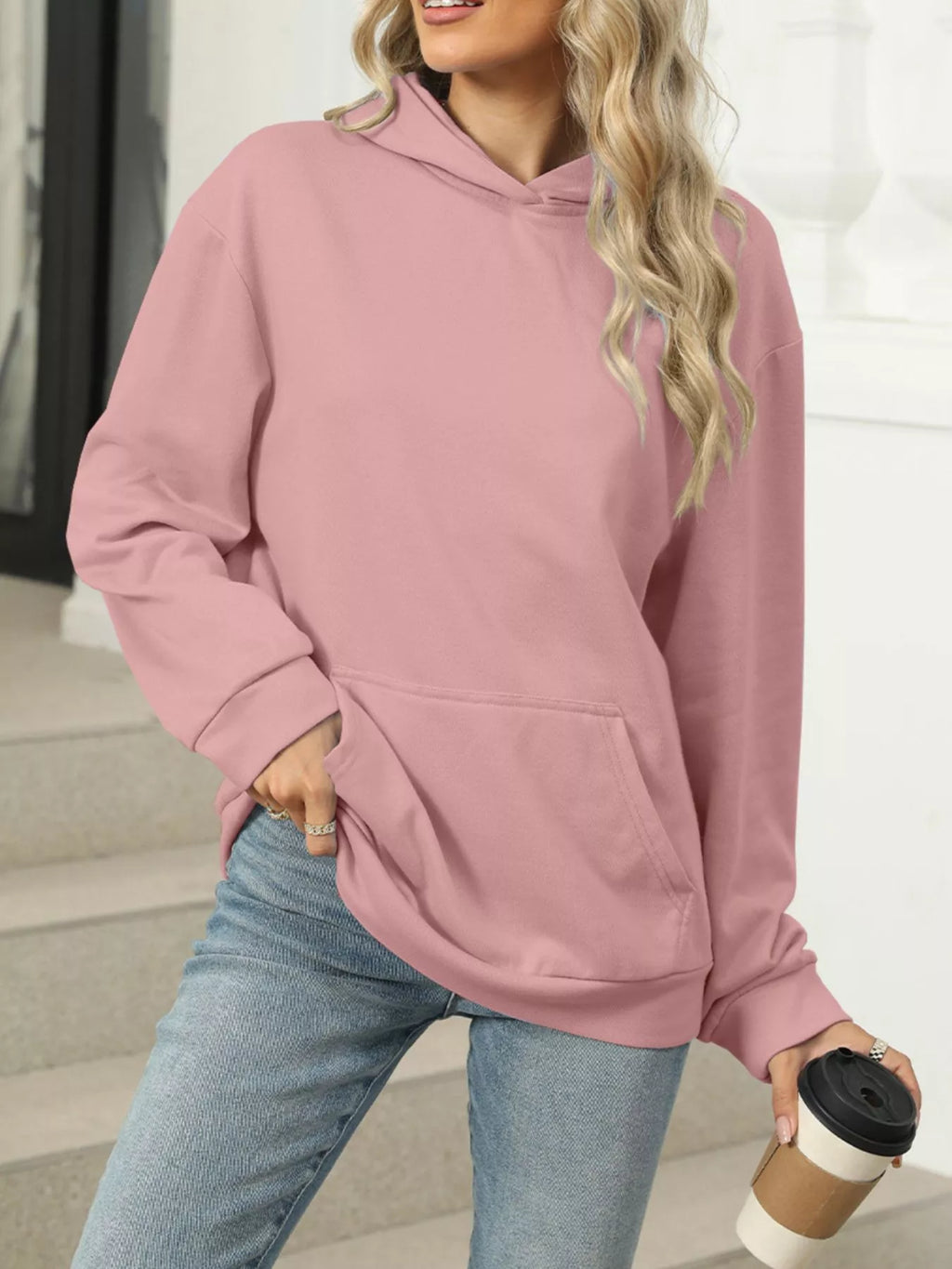 Kangaroo Pocket Long Sleeve Hoodie (17)