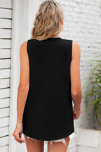 Texture V-neck Sleeveless Top (16)