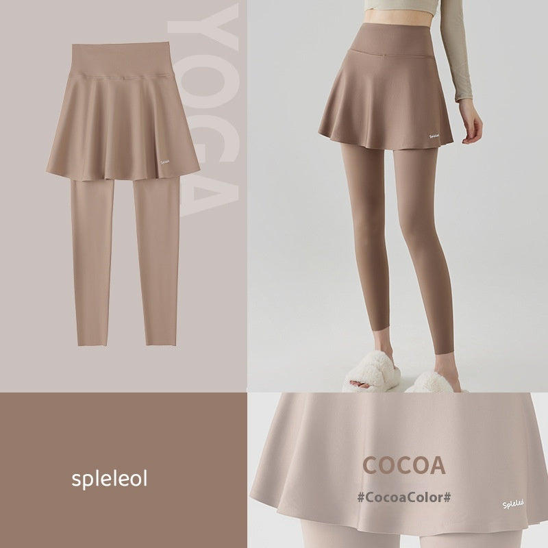 Yoga Culottes High Waist Hip Lift Outer Spring Two-piece variant CJJS201246513MN|CJJS201246514NM|CJJS201246515OL|CJJS201246516PK