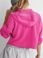 Dropped Shoulder Cropped Hoodie (5)