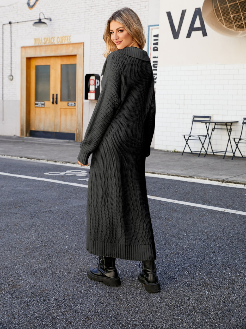 Full Size Collared Open Front Duster Cardigan (12)