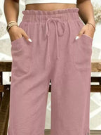 High-waisted Drawstring Capris (14)