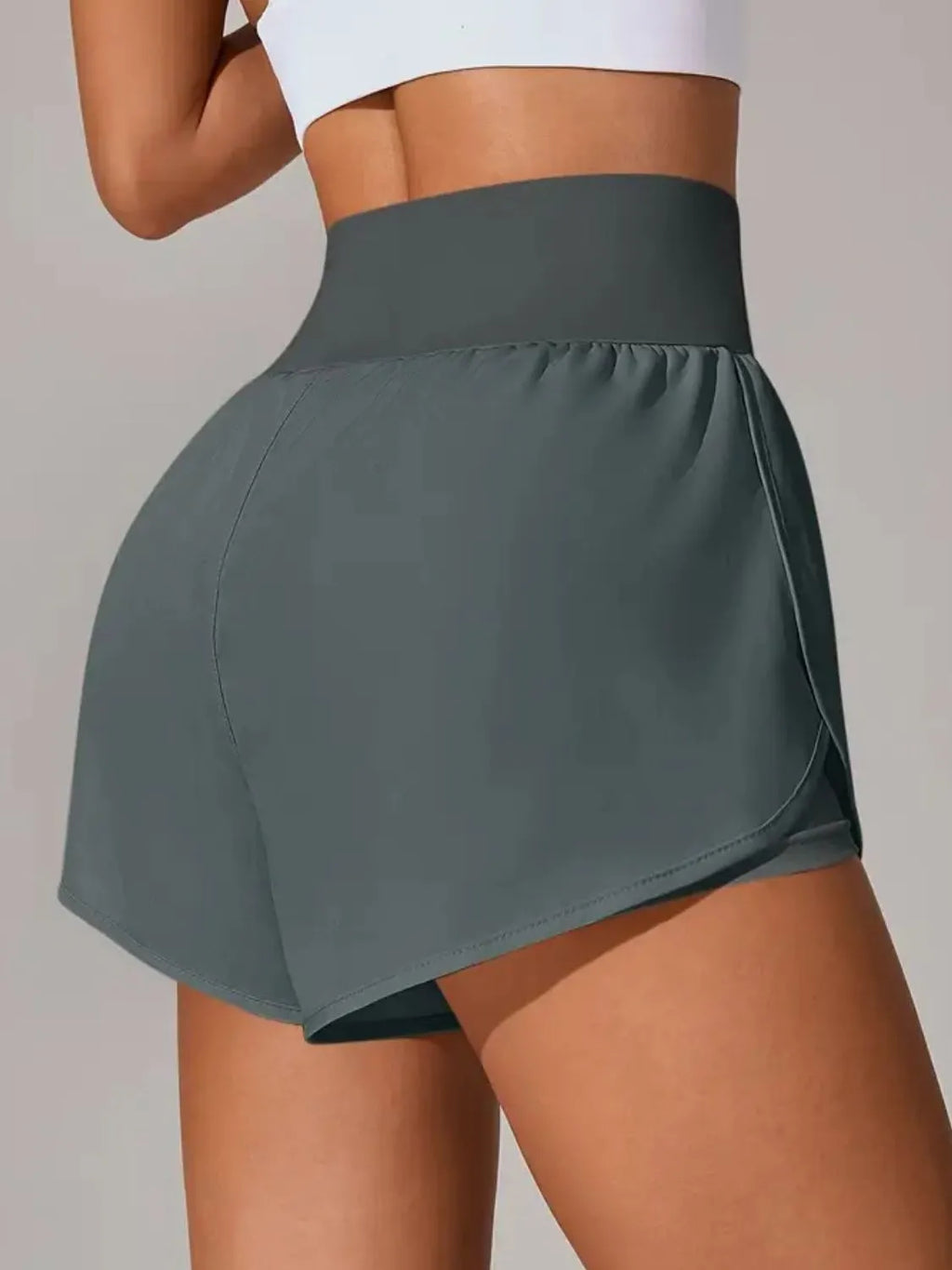 Pocketed High Waist Active Shorts (36)