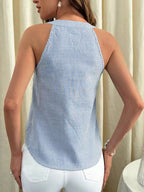 Striped Button Front Tank (8)