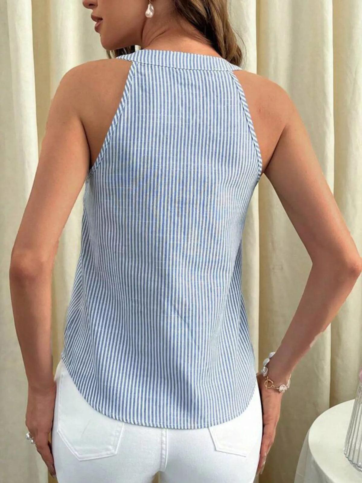 Striped Button Front Tank (8)
