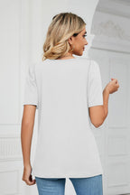 Square Neck Puff Sleeve T-shirt (21)